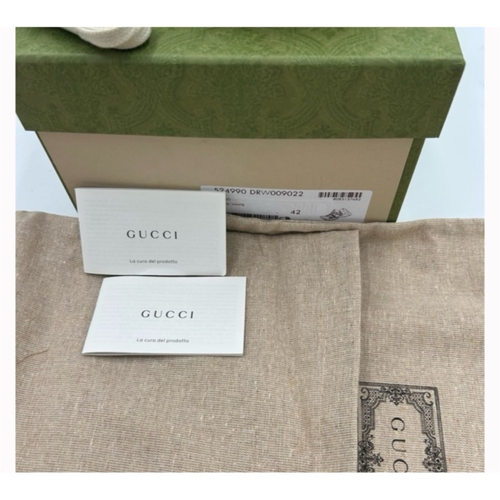 Gucci, leather Rython sneakers with colorful logo size 42 fits 11 US - Picture 7 of 8